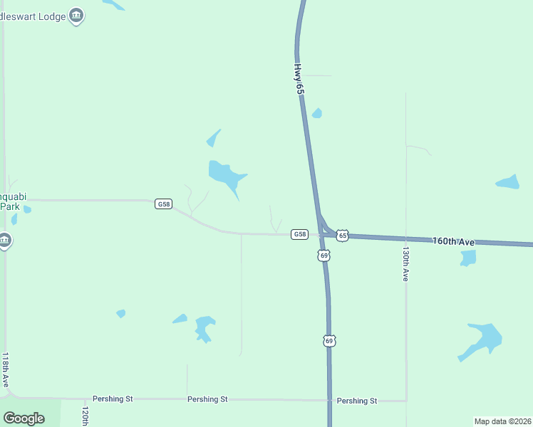 map of restaurants, bars, coffee shops, grocery stores, and more near 12606 G58 Highway in Indianola