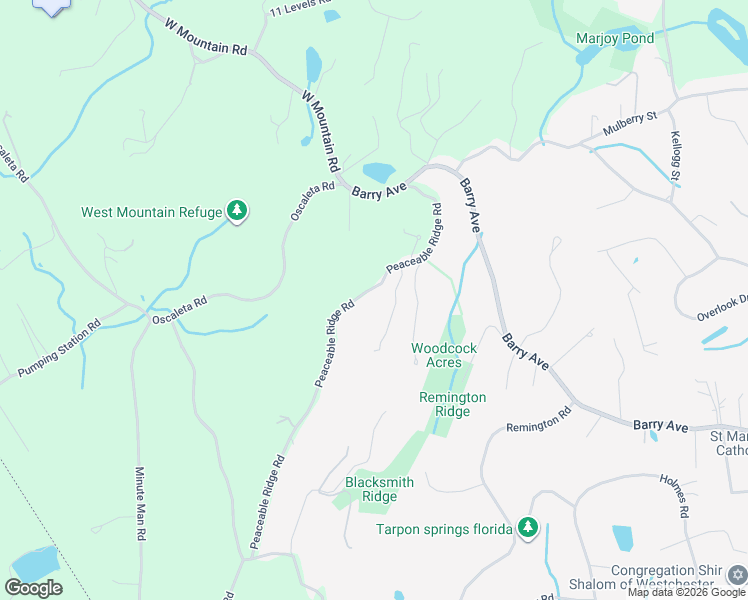 map of restaurants, bars, coffee shops, grocery stores, and more near 16 Cardinal Court in Ridgefield