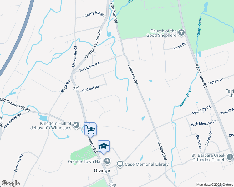 map of restaurants, bars, coffee shops, grocery stores, and more near 151 Wildrose Road in Orange