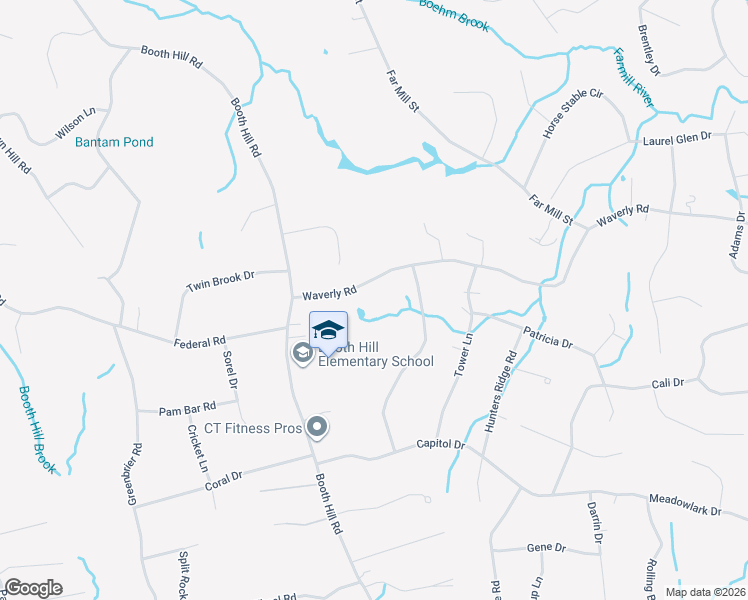 map of restaurants, bars, coffee shops, grocery stores, and more near 412 Waverly Road in Shelton