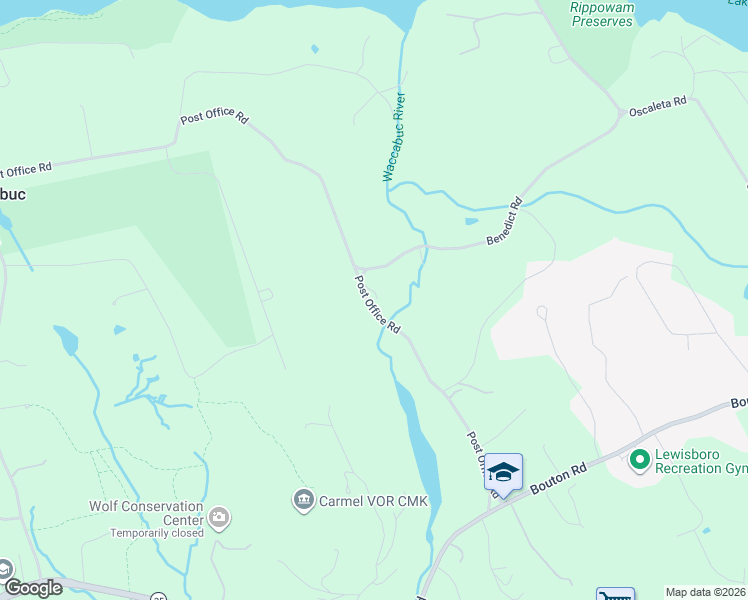 map of restaurants, bars, coffee shops, grocery stores, and more near 121 Post Office Road in South Salem