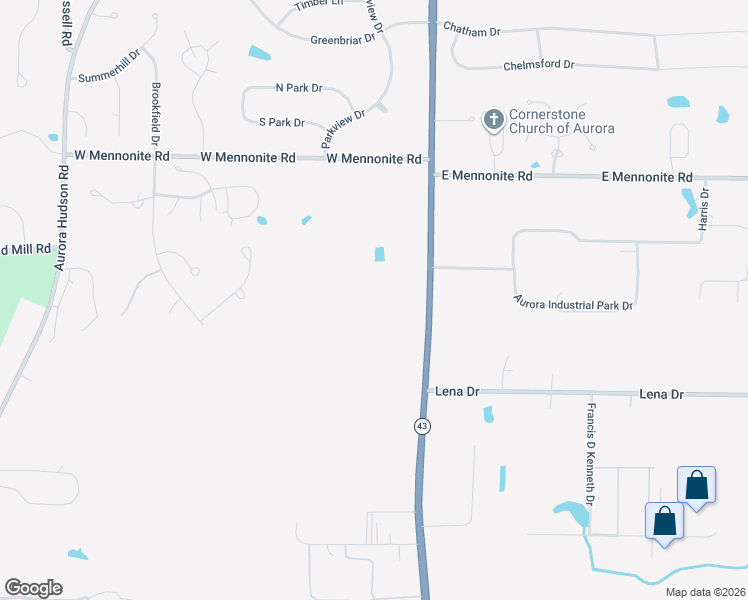map of restaurants, bars, coffee shops, grocery stores, and more near 1120 South Chillicothe Road in Aurora
