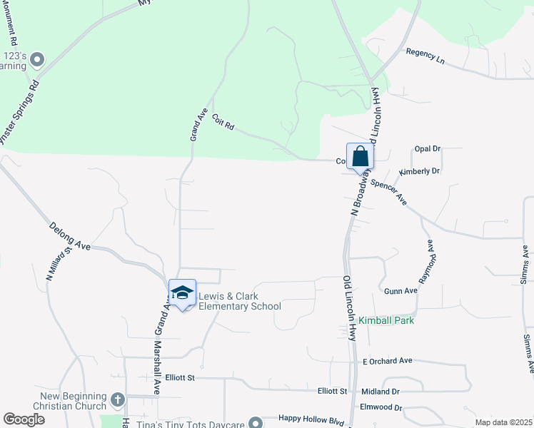 map of restaurants, bars, coffee shops, grocery stores, and more near 2450 North Broadway in Council Bluffs