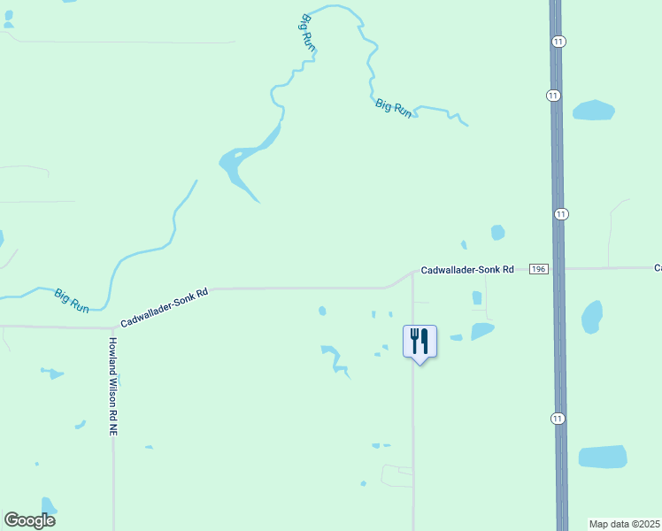 map of restaurants, bars, coffee shops, grocery stores, and more near 2917 Cadwallader-Sonk Road in Cortland