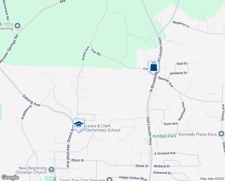 map of restaurants, bars, coffee shops, grocery stores, and more near 2450 North Broadway in Council Bluffs
