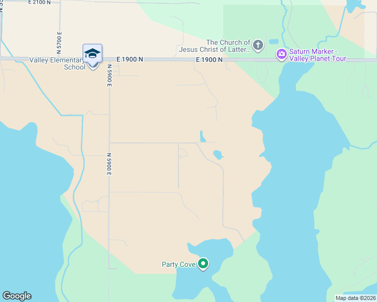 map of restaurants, bars, coffee shops, grocery stores, and more near 6181 East 1600 North in Eden