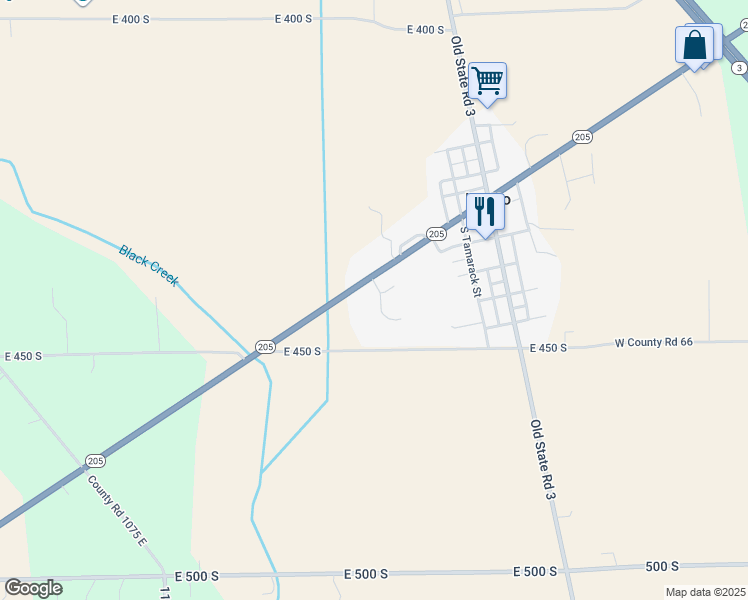 map of restaurants, bars, coffee shops, grocery stores, and more near 4434 South Esox Drive in Laotto
