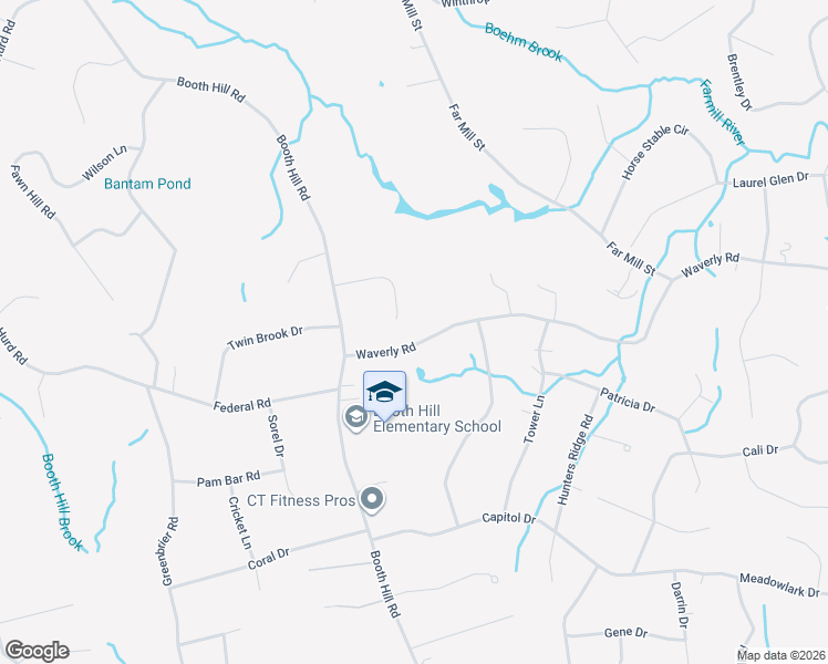 map of restaurants, bars, coffee shops, grocery stores, and more near 415 Waverly Road in Shelton