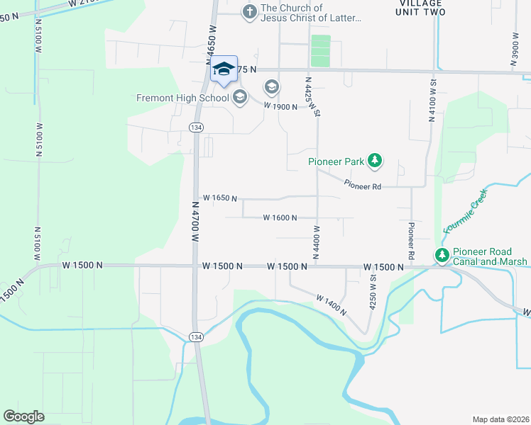 map of restaurants, bars, coffee shops, grocery stores, and more near 4522 West 1600 North in Ogden