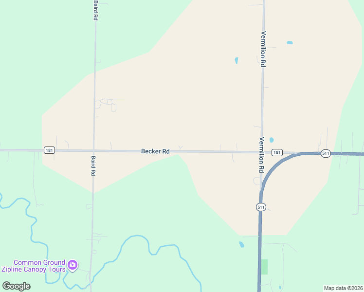 map of restaurants, bars, coffee shops, grocery stores, and more near 50902 Becker Road in Oberlin