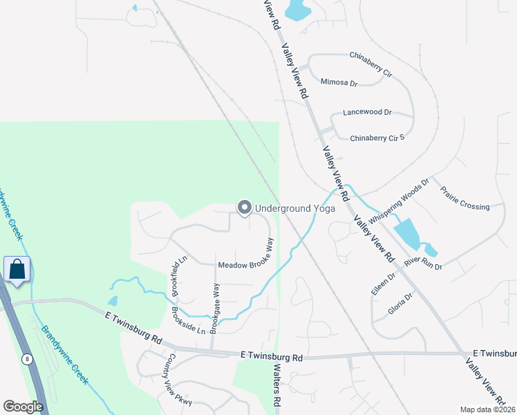 map of restaurants, bars, coffee shops, grocery stores, and more near 7242 Meadow Brooke Way in Northfield