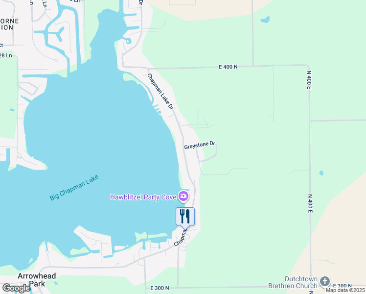 map of restaurants, bars, coffee shops, grocery stores, and more near 898 Chapman Lake Rd in Warsaw