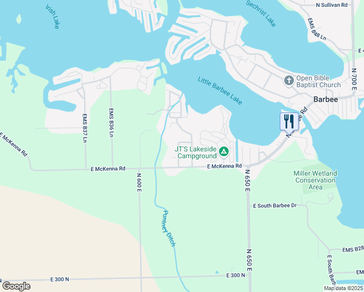 map of restaurants, bars, coffee shops, grocery stores, and more near 54 EMS B34 Lane in Warsaw