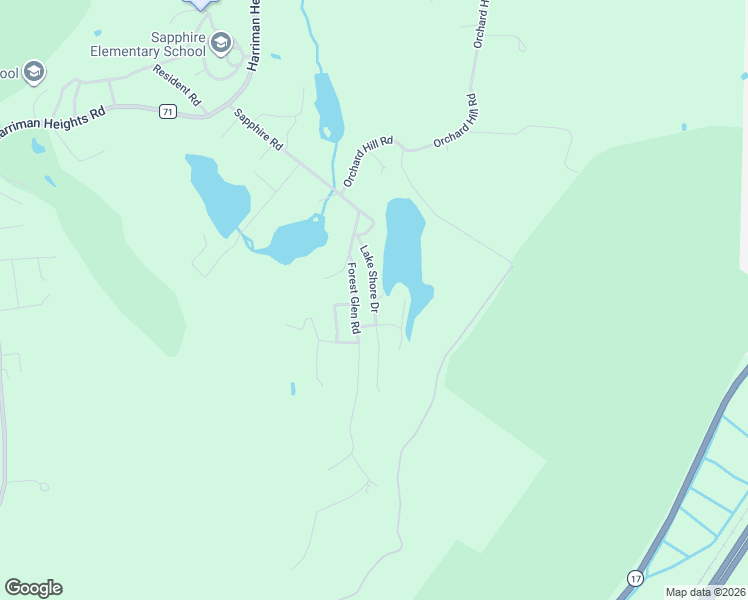 map of restaurants, bars, coffee shops, grocery stores, and more near Lake Shore Drive in Orange County