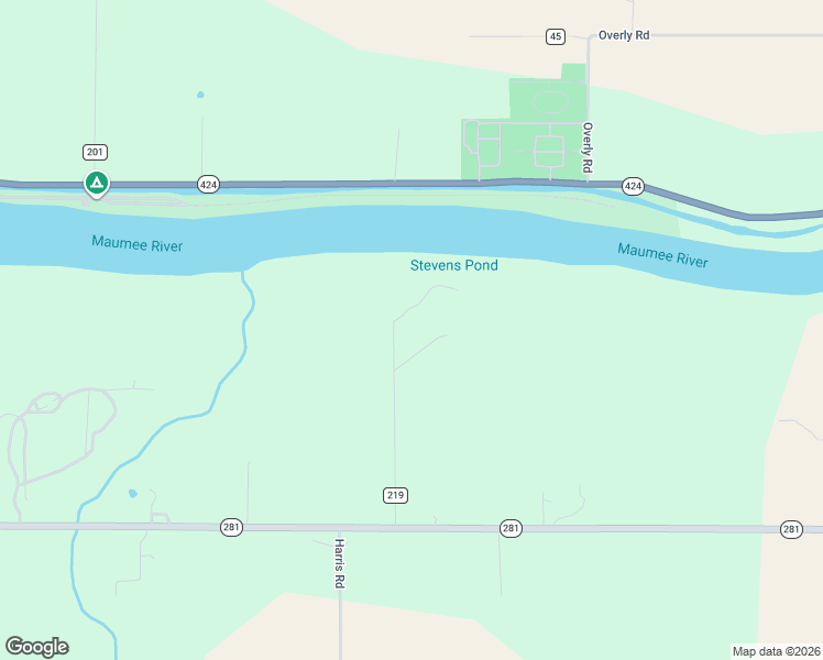 map of restaurants, bars, coffee shops, grocery stores, and more near 10415 Stevens Road in Defiance