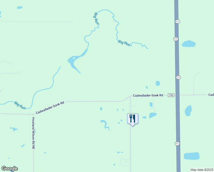 map of restaurants, bars, coffee shops, grocery stores, and more near 2917 Cadwallader-Sonk Road in Cortland