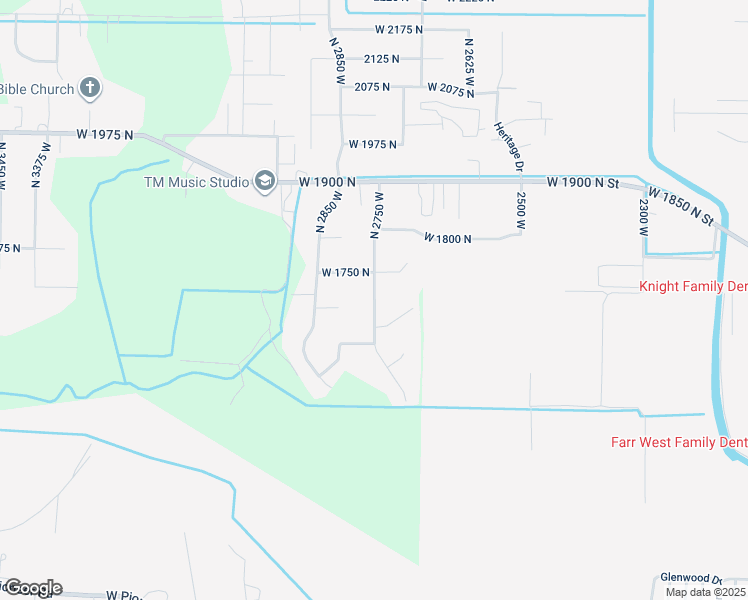 map of restaurants, bars, coffee shops, grocery stores, and more near 1693 North 2750 West in Plain City