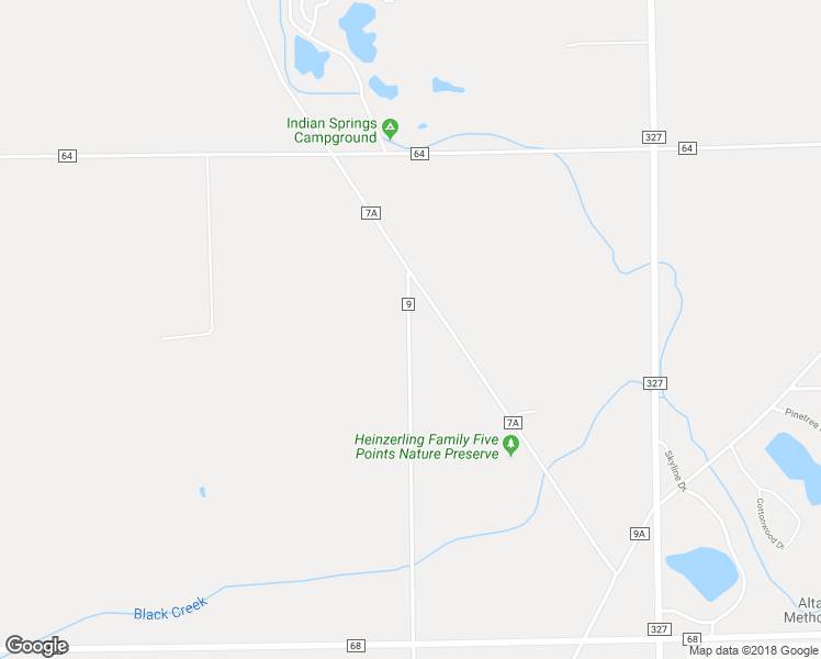 map of restaurants, bars, coffee shops, grocery stores, and more near 6827 Co Road 9 in DeKalb County