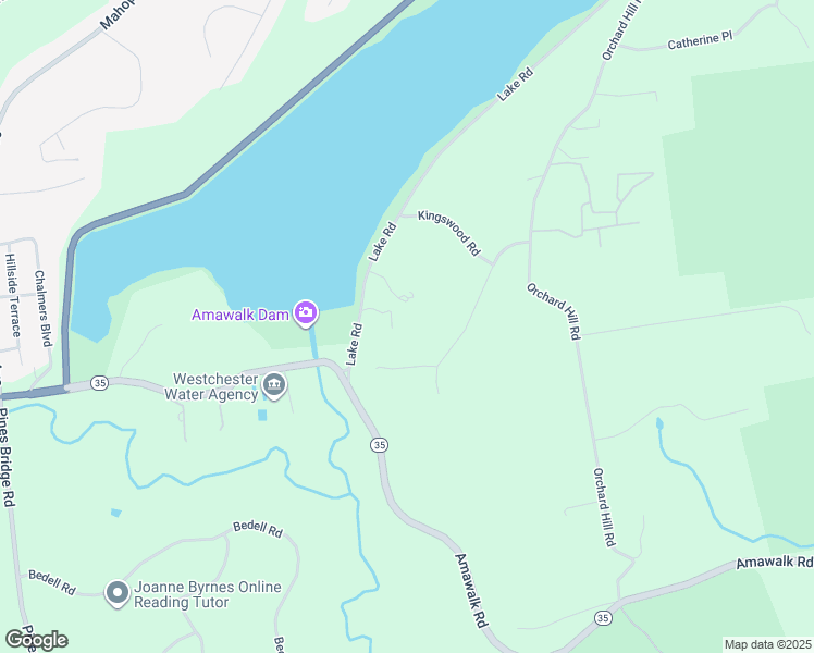 map of restaurants, bars, coffee shops, grocery stores, and more near 8 Lake Road in Katonah