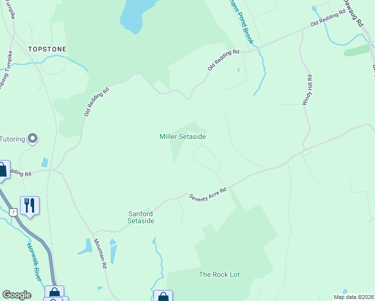 map of restaurants, bars, coffee shops, grocery stores, and more near 19 Mine Hill Road in Redding