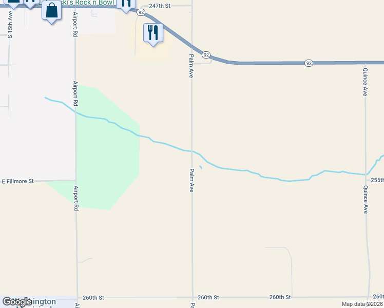 map of restaurants, bars, coffee shops, grocery stores, and more near 2538 Palm Avenue in Washington