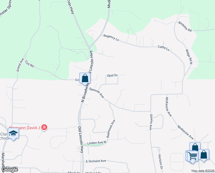 map of restaurants, bars, coffee shops, grocery stores, and more near 13 Kimberly Drive in Council Bluffs