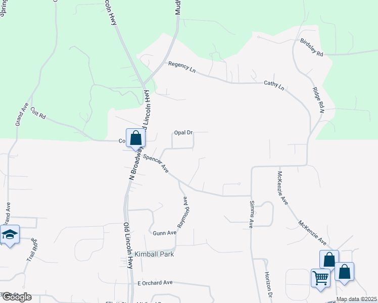 map of restaurants, bars, coffee shops, grocery stores, and more near 29 Kimberly Drive in Council Bluffs