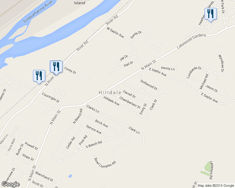 map of restaurants, bars, coffee shops, grocery stores, and more near 23 Chamberlain St in Plains