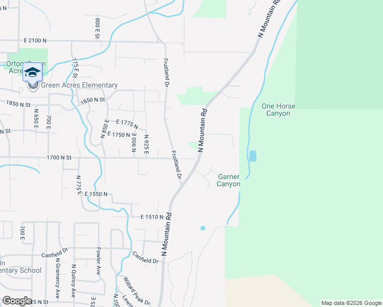 map of restaurants, bars, coffee shops, grocery stores, and more near 1180 1700 North Street in Ogden