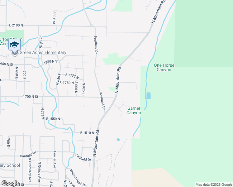 map of restaurants, bars, coffee shops, grocery stores, and more near 1180 1700 North Street in Ogden