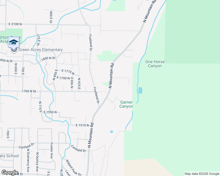 map of restaurants, bars, coffee shops, grocery stores, and more near 1180 1700 North Street in Ogden