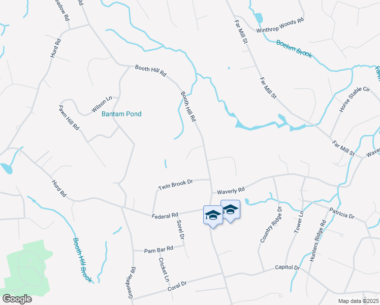 map of restaurants, bars, coffee shops, grocery stores, and more near 459 Booth Hill Road in Shelton