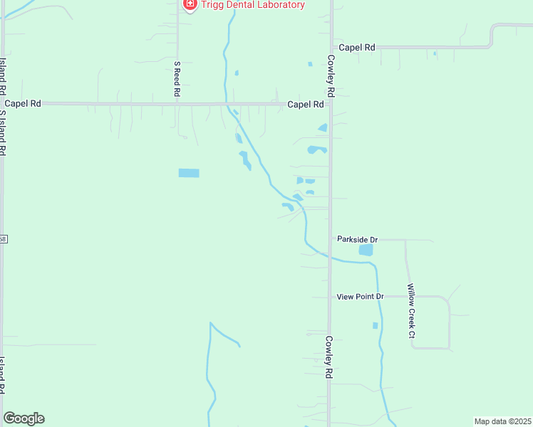 map of restaurants, bars, coffee shops, grocery stores, and more near 13340 Cowley Road in Columbia Station