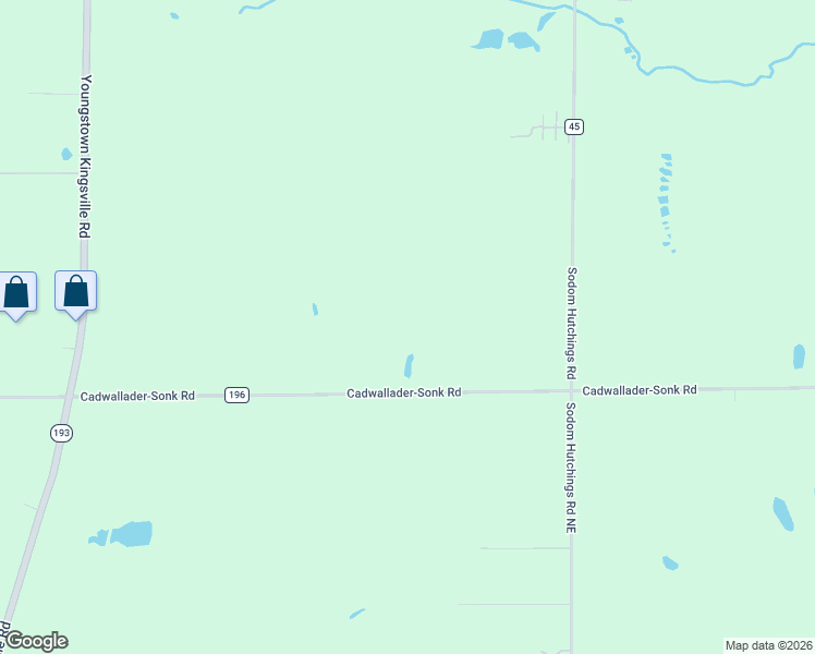 map of restaurants, bars, coffee shops, grocery stores, and more near 4875 Cadwallader-Sonk Road in Trumbull County