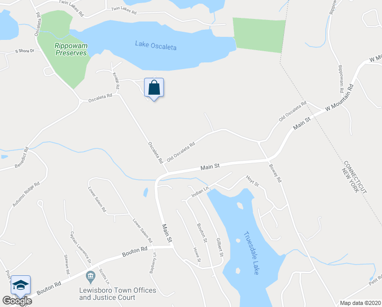 map of restaurants, bars, coffee shops, grocery stores, and more near 12 Old Oscaleta Road in South Salem