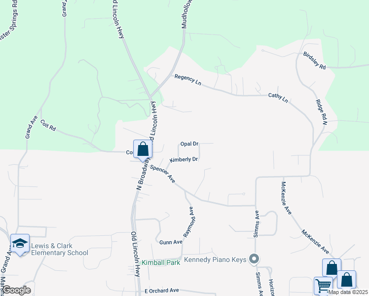 map of restaurants, bars, coffee shops, grocery stores, and more near 32 Opal Drive in Council Bluffs