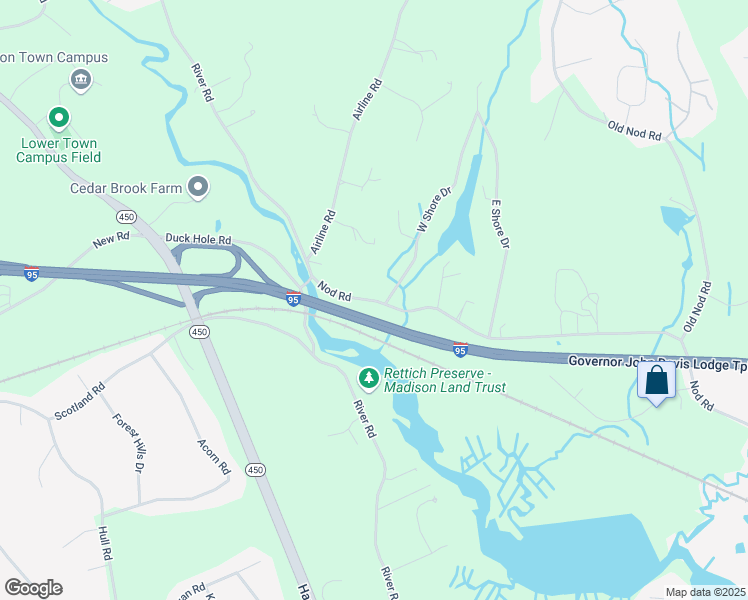 map of restaurants, bars, coffee shops, grocery stores, and more near 161 Nod Road in Clinton