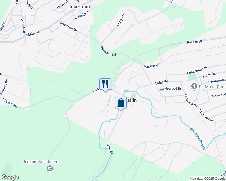 map of restaurants, bars, coffee shops, grocery stores, and more near 236 Market Street in Wilkes-Barre