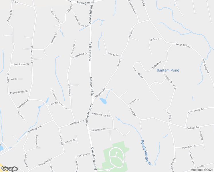 map of restaurants, bars, coffee shops, grocery stores, and more near 44 Mcguire Road in Trumbull