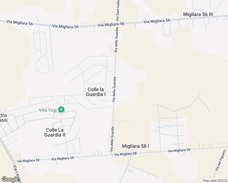 map of restaurants, bars, coffee shops, grocery stores, and more near 8 Via della Guardia in Colle La Guardia I