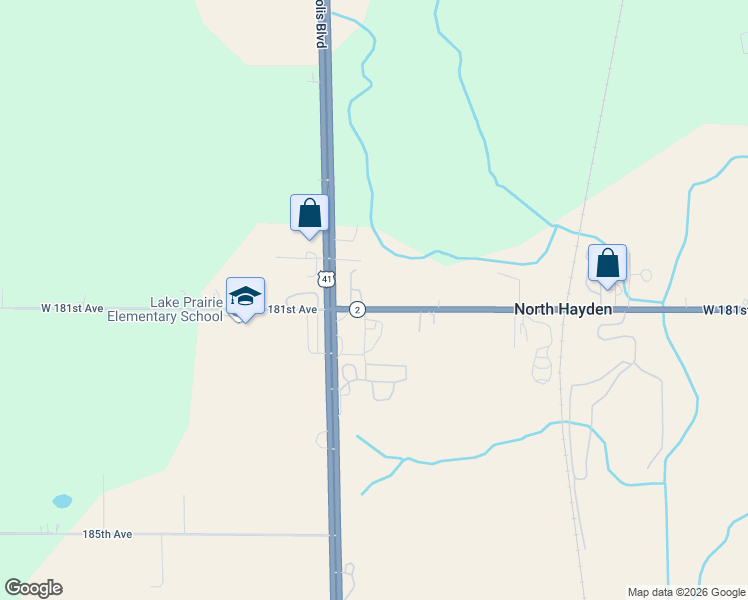 map of restaurants, bars, coffee shops, grocery stores, and more near 11102 West 181st Avenue in Lowell