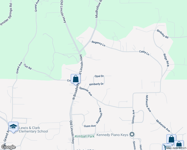 map of restaurants, bars, coffee shops, grocery stores, and more near 32 Opal Drive in Council Bluffs