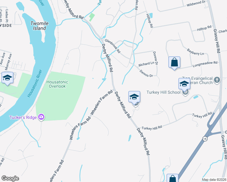 map of restaurants, bars, coffee shops, grocery stores, and more near 756 Derby-Milford Road in Orange