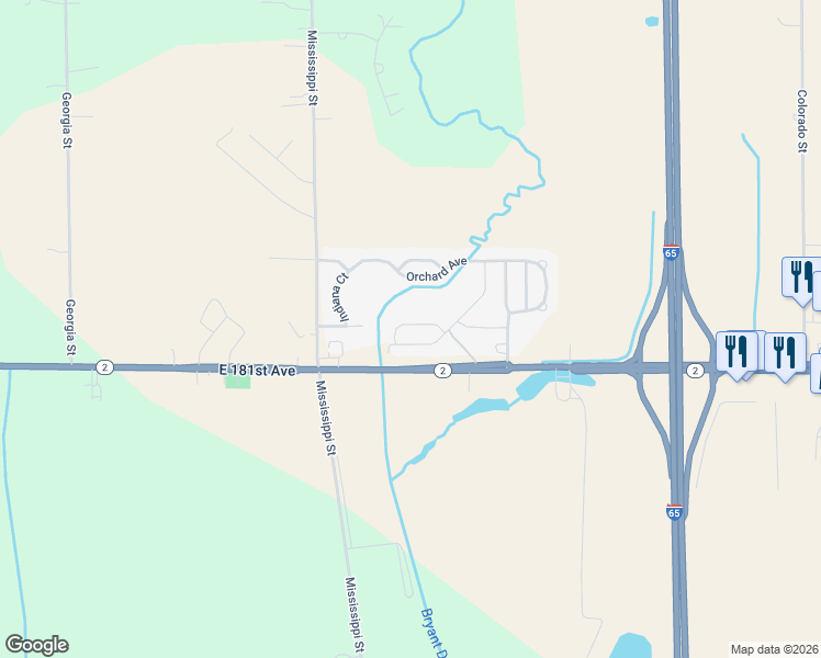 map of restaurants, bars, coffee shops, grocery stores, and more near 101-113 Falawater Drive in Hebron