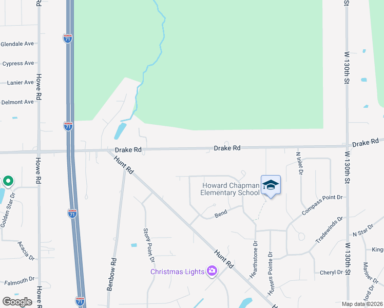 map of restaurants, bars, coffee shops, grocery stores, and more near 14475 Drake Road in Strongsville