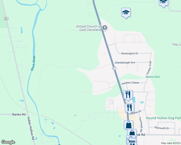 map of restaurants, bars, coffee shops, grocery stores, and more near 38505 Arbor Court in Grafton