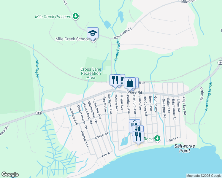 map of restaurants, bars, coffee shops, grocery stores, and more near in Old Lyme