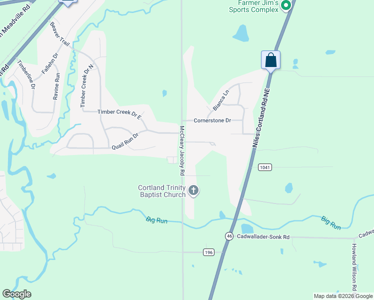 map of restaurants, bars, coffee shops, grocery stores, and more near 2688 Mc Cleary Jacoby Road in Cortland