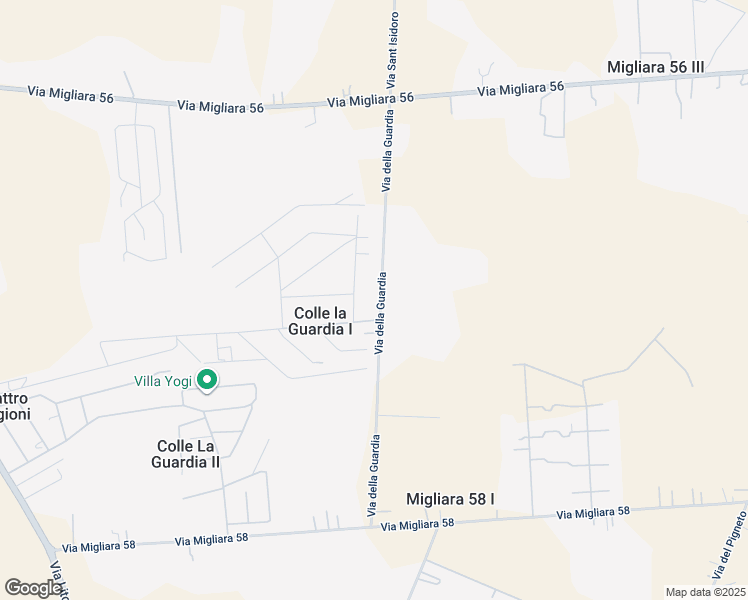 map of restaurants, bars, coffee shops, grocery stores, and more near 8 Via della Guardia in Colle La Guardia I