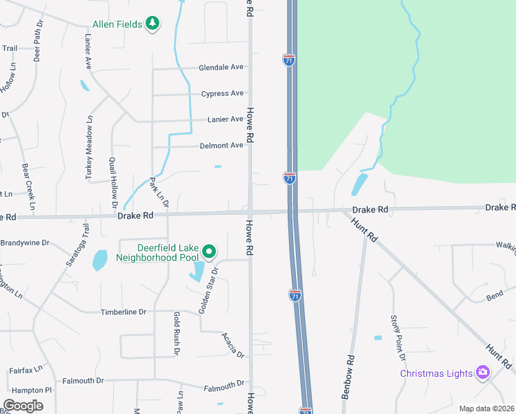 map of restaurants, bars, coffee shops, grocery stores, and more near 15851 Drake Road in Strongsville